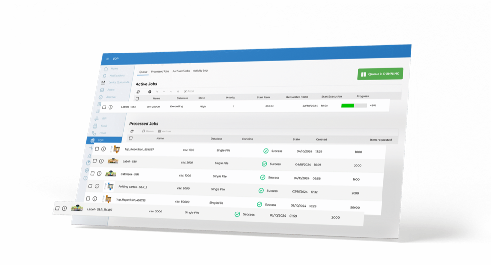 Hybrid Software VDP Execute iş panosu